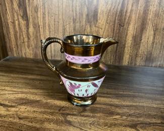 Ceramic Copper Lustre Pitcher
