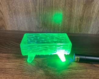 Green Uranium Glass Log
