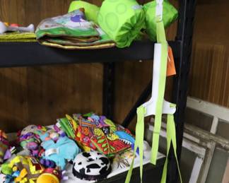 Toys, Johnny Jump Seat, vintage windows, Garage