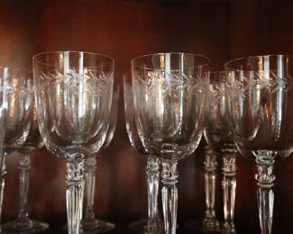 Set of Elegant crystal inside of china cabinet, DR