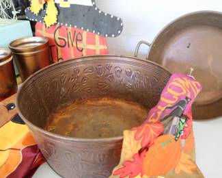 Cooper large bowls, fall decorations, Back Porch