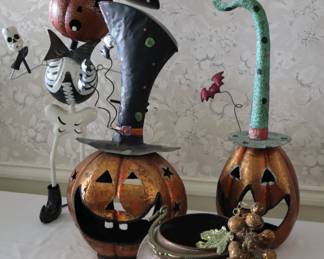 Halloween decorations, in side entrance room