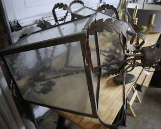 A pair of very high-end exterior lanterns made by Graham Lighting in Memphis; Garage