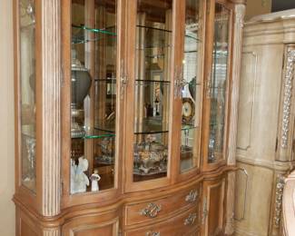 Bernhardt lighted china cabinet