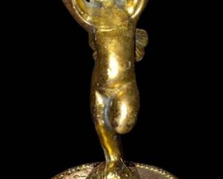 Vintage Solid Brass Candlestick Holder 