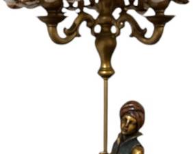 Vintage Hand Carved Table Lamp 