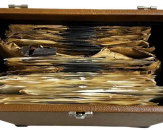 Crosley Record Carrier and Vinyls 