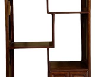 Asian Rosewood Etagere Display Shelf Unit 