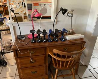 Maple desk with chair