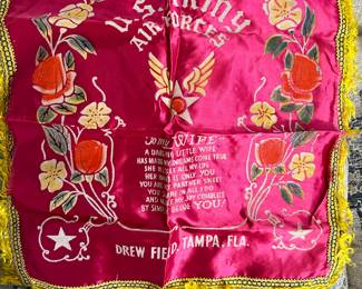 Vintage military Sweetheart pillowcase ww2