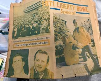 Tennessee vols liberty bowl paper 1971