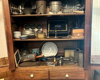 Primitive Tin cookware, boxes ....