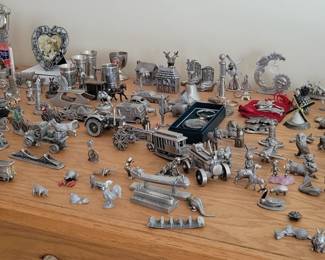 Lots of pewter pieces