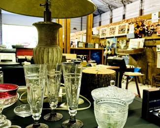 glassware and small antique finds 