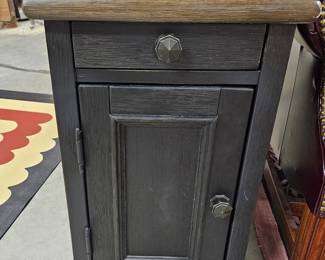 Side table with built in charging station 