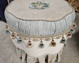 Upholstered Small Ottoman 