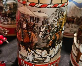 Budweiser Christmas Beer Stein 