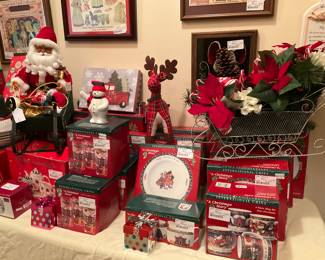 Lots of Christmas dishes