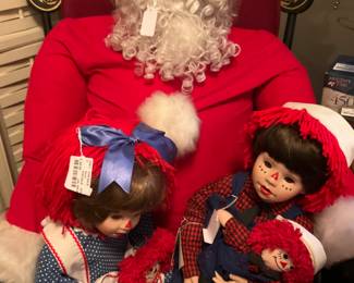 Large Santa, nice rocking chairs