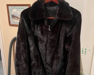 Man’s XL mink and leather jacket