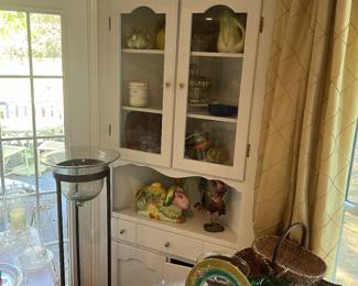 One of two corner cabinets