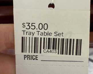 Tray table set