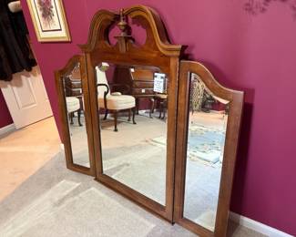 Georgian style tri-fold mirror