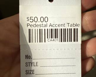 Pedestal accent table