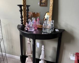 Demilune accent table