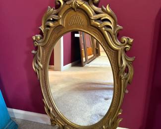Gold framed accent mirror