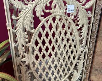 French style iron fire screen