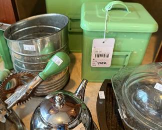 Enamel canister pair