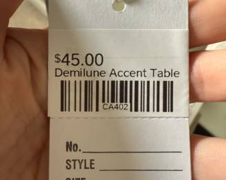 Demilune accent table