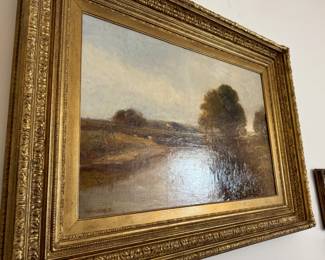 Purchased in New Orleans, paid $7K, 1890 antique oil of an English landscape, signed William Manners, Yorkshire artist (1860-1930). Well listed artist