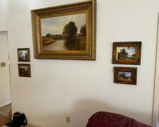 Purchased in New Orleans, paid $7K, 1890 antique oil of an English landscape, signed William Manners, Yorkshire artist (1860-1930). Well listed artist