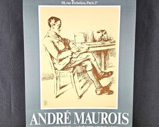  Original 1977 French Art Exhibit Poster Print - 16" x 22"