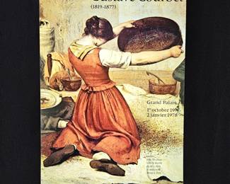 Vintage Lithographic Art Exhibit Poster Feat. Gustave Courbet's "The Wheat Sifter" 1977-78 Paris