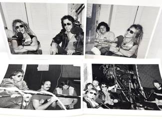 Set of Four (8 x 10) Photographs Taken During a Radio Show Interview with David Lee Roth and Michael Anthony
