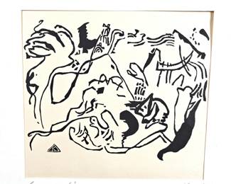  Wassily Kandinsky original woodcut "Judgement Day" Signed in Plate Printed in 1975 on Arches paper