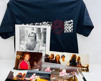 Vintage 1983 Band T-Shirt and Photo Collection Lot - Michael Anthony from Van Halen and Several Candid Shots