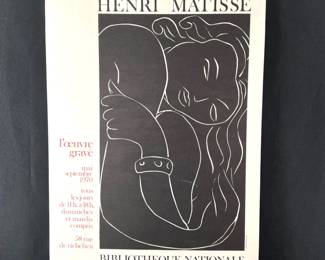 Henri Matisse Exhibition Poster - Bibliothèque Nationale Art Collector's Piece