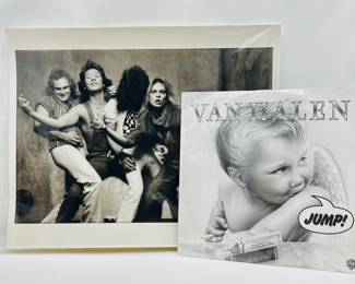 Van Halen Rare 16” x 20” Photo & Sealed 'Jump' Album Cover Art
