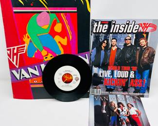 Van Halen Vintage 45 Single with Tour Book and Magazine  From the 80’s