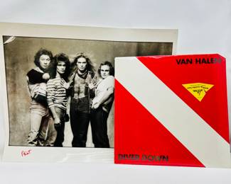 Vintage Sealed Van Halen Diver Down Album & Large Rare Band Photo Print