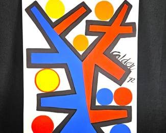 Alexander Calder "Asymmetry" - Original Lithograph - 1972 Measures 23" x 32"