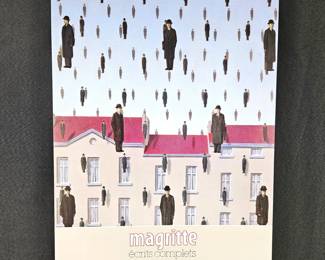  Vintage 1979 Art Exhibit Lithographic Poster, Magritte, Ecrits Complets. Printed in France