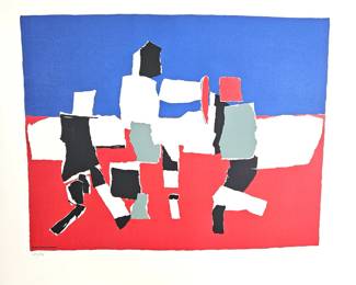  Nicolas DE STAËL 1965 Lithograph Limited Edition 129/250 - Original Art from 1951 Measures 30" x 22"