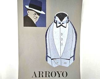 Original 1979 Serigraph Art Exhibit Poster from Paris - Featuring Eduardo Arroyo - 21" x 33.5"