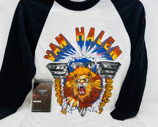 Vintage Van Halen Band Raglan Tee from 1982 and Cassette Tape
