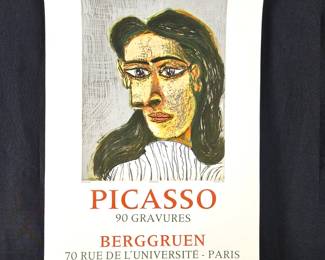  Vintage Original Mourlot Lithograph Poster Paris Art Exhibit PICASSO 1971 - 20" x 28"